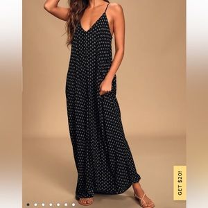 Yours Tule Black Floral Print Maxi Dress (Lulu’s)